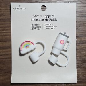 Ashland Silicone Straw Toppers
